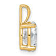 14k 2 carat Certified Lab Grown Diamond VS/SI+ G+ Oval Complete Four Prong Pendant - Birthstone Company