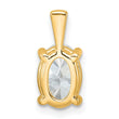 14k 2 carat Certified Lab Grown Diamond VS/SI+ G+ Oval Complete Four Prong Pendant - Birthstone Company