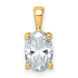 14k 2 carat Lab Grown Diamond VS/SI+ G+ Oval Complete Four Prong Pendant