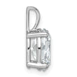 14k White Gold 2 1/2 carat Certified Lab Grown Diamond VS/SI+ G+ Oval Complete Four Prong Pendant - Birthstone Company