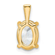 14k 2 1/2 carat Lab Grown Diamond VS+ F+ Oval Complete Four Prong Pendant - Birthstone Company