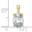 14k 2 1/2 carat Lab Grown Diamond VS+ F+ Oval Complete Four Prong Pendant - Birthstone Company