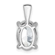 14k White Gold 3 carat Certified Lab Grown Diamond VS/SI+ G+ Oval Complete Four Prong Pendant - Birthstone Company