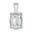 14k White Gold 4 carat Lab Grown Diamond VS+ F+ Oval Complete Four Prong Pendant - Birthstone Company