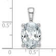 14k White Gold 4 carat Certified Lab Grown Diamond VS+ F+ Oval Complete Four Prong Pendant - Birthstone Company