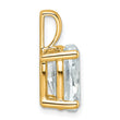 14k 4 carat Lab Grown Diamond VS+ F+ Oval Complete Four Prong Pendant - Birthstone Company