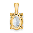 14k 4 carat Lab Grown Diamond VS+ F+ Oval Complete Four Prong Pendant - Birthstone Company