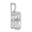 14k White Gold 5 carat Lab Grown Diamond VS/SI+ G+ Oval Complete Four Prong Pendant - Birthstone Company