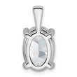 14k White Gold 5 carat Lab Grown Diamond VS/SI+ G+ Oval Complete Four Prong Pendant - Birthstone Company