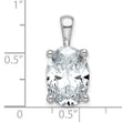 14k White Gold 5 carat Lab Grown Diamond VS/SI+ G+ Oval Complete Four Prong Pendant - Birthstone Company