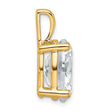 14k 5 carat Lab Grown Diamond VS+ F+ Oval Complete Four Prong Pendant - Birthstone Company