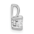 14k White Gold 1/2 carat Lab Grown Diamond VS/SI+ G+ Cushion Complete Four Prong Pendant - Birthstone Company