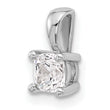 14k White Gold 1/2 carat Lab Grown Diamond VS+ F+ Cushion Complete Four Prong Pendant - Birthstone Company