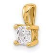 14k 1/2 carat Certified Lab Grown Diamond VS/SI+ G+ Cushion Complete Four Prong Pendant - Birthstone Company