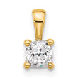 14k 1/2 carat Certified Lab Grown Diamond VS+ F+ Cushion Complete Four Prong Pendant - Birthstone Company