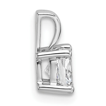 14k White Gold 3/4 carat Lab Grown Diamond VS/SI+ G+ Cushion Complete Four Prong Pendant - Birthstone Company