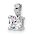 14k White Gold 3/4 carat Lab Grown Diamond VS/SI+ G+ Cushion Complete Four Prong Pendant - Birthstone Company