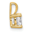 14k 3/4 carat Lab Grown Diamond VS+ F+ Cushion Complete Four Prong Pendant - Birthstone Company
