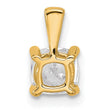 14k 3/4 carat Lab Grown Diamond VS+ F+ Cushion Complete Four Prong Pendant - Birthstone Company