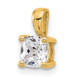 14k 3/4 carat Lab Grown Diamond VS+ F+ Cushion Complete Four Prong Pendant - Birthstone Company
