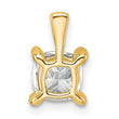 14k 1 carat Lab Grown Diamond VS/SI+ G+ Cushion Complete Four Prong Pendant - Birthstone Company