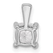 14k White Gold 1 1/2 carat Certified Lab Grown Diamond VS/SI+ G+ Cushion Complete Four Prong Pendant - Birthstone Company