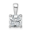 14k White Gold 1 1/2 carat Certified Lab Grown Diamond VS/SI+ G+ Cushion Complete Four Prong Pendant - Birthstone Company