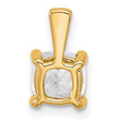 14k 1 1/2 carat Lab Grown Diamond VS+ F+ Cushion Complete Four Prong Pendant - Birthstone Company
