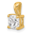 14k 1 1/2 carat Certified Lab Grown Diamond VS+ F+ Cushion Complete Four Prong Pendant - Birthstone Company