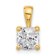 14k 1 1/2 carat Lab Grown Diamond VS+ F+ Cushion Complete Four Prong Pendant - Birthstone Company