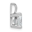 14k White Gold 2 carat Lab Grown Diamond VS/SI+ G+ Cushion Complete Four Prong Pendant - Birthstone Company