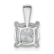 14k White Gold 2 carat Lab Grown Diamond VS/SI+ G+ Cushion Complete Four Prong Pendant - Birthstone Company