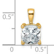 14k 2 carat Lab Grown Diamond VS/SI+ G+ Cushion Complete Four Prong Pendant - Birthstone Company