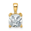 14k 2 carat Certified Lab Grown Diamond VS/SI+ G+ Cushion Complete Four Prong Pendant - Birthstone Company