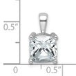14k White Gold 2 1/2 carat Lab Grown Diamond VS+ F+ Cushion Complete Four Prong Pendant - Birthstone Company