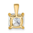 14k 2 1/2 carat Lab Grown Diamond VS+ F+ Cushion Complete Four Prong Pendant - Birthstone Company