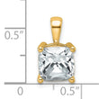 14k 2 1/2 carat Certified Lab Grown Diamond VS/SI+ G+ Cushion Complete Four Prong Pendant - Birthstone Company