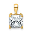 14k 2 1/2 carat Lab Grown Diamond VS/SI+ G+ Cushion Complete Four Prong Pendant - Birthstone Company