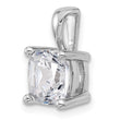 14k White Gold 3 carat Lab Grown Diamond VS+ F+ Cushion Complete Four Prong Pendant - Birthstone Company
