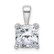 14k White Gold 3 carat Lab Grown Diamond VS/SI+ G+ Cushion Complete Four Prong Pendant - Birthstone Company