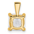 14k 3 carat Certified Lab Grown Diamond VS+ F+ Cushion Complete Four Prong Pendant - Birthstone Company