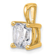 14k 3 carat Certified Lab Grown Diamond VS+ F+ Cushion Complete Four Prong Pendant - Birthstone Company