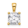 14k 3 carat Lab Grown Diamond VS/SI+ G+ Cushion Complete Four Prong Pendant