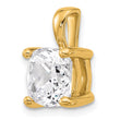 14k 4 carat Certified Lab Grown Diamond VS/SI+ G+ Cushion Complete Four Prong Pendant - Birthstone Company
