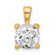 14k 4 carat Certified Lab Grown Diamond VS/SI+ G+ Cushion Complete Four Prong Pendant - Birthstone Company
