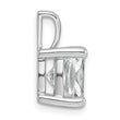 14k White Gold 5 carat Certified Lab Grown Diamond VS/SI+ G+ Cushion Complete Four Prong Pendant - Birthstone Company