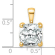 14k 5 carat Certified Lab Grown Diamond VS/SI+ G+ Cushion Complete Four Prong Pendant - Birthstone Company