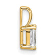 14k 1/2 carat Lab Grown Diamond VS+ F+ Radiant Complete Four Prong Pendant - Birthstone Company