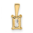 14k 1/2 carat Lab Grown Diamond VS+ F+ Radiant Complete Four Prong Pendant - Birthstone Company
