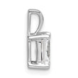 14k White Gold 3/4 carat Lab Grown Diamond VS+ F+ Radiant Complete Four Prong Pendant - Birthstone Company